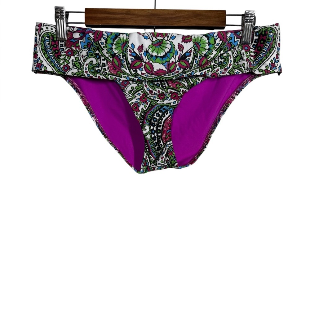 Becca Eden Buckle In Hydrangea Bikini Bottom Size Large